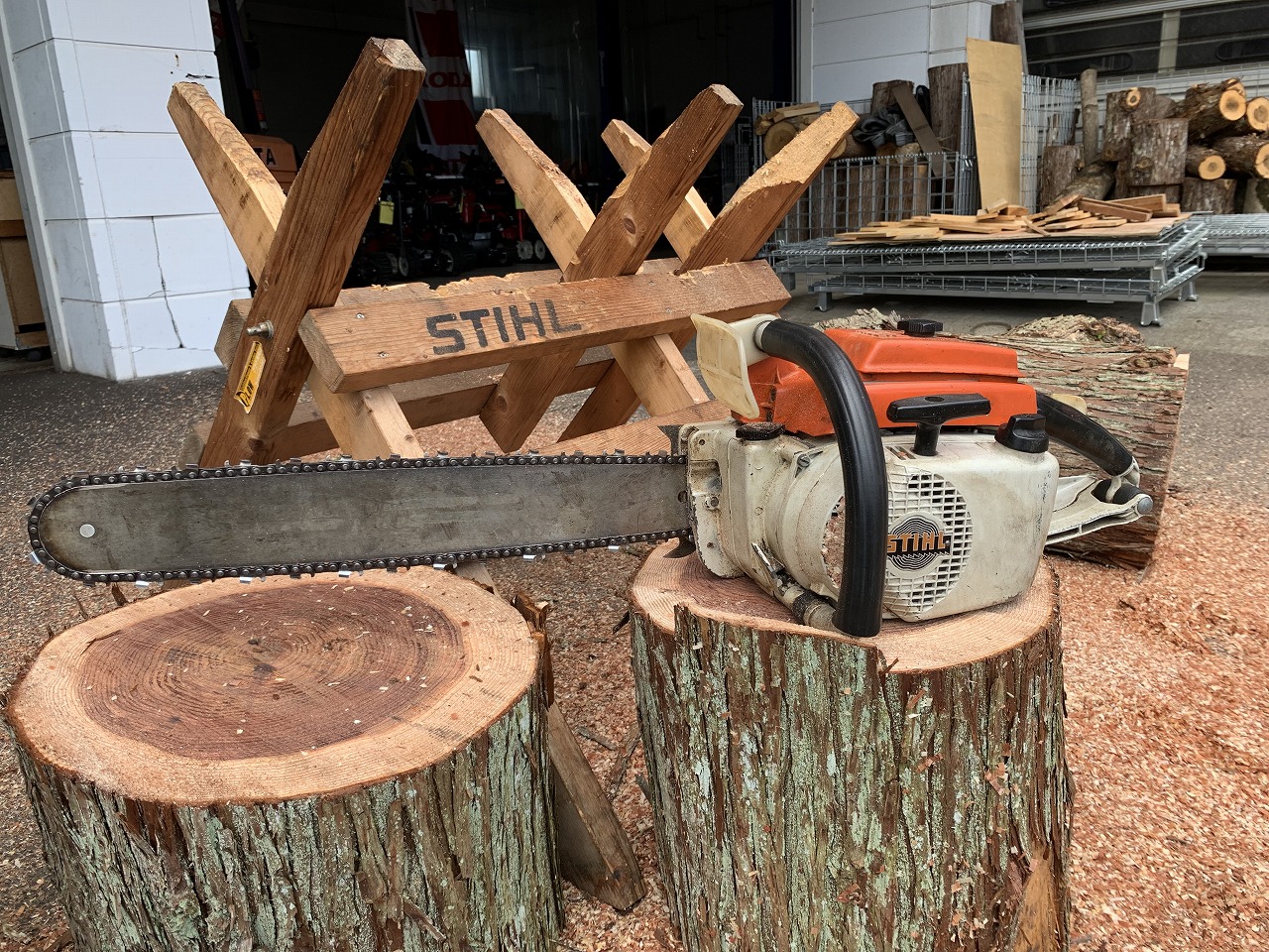 STIHL 041AV キャブレター調整、試し斬り、修理完了 ｜修理