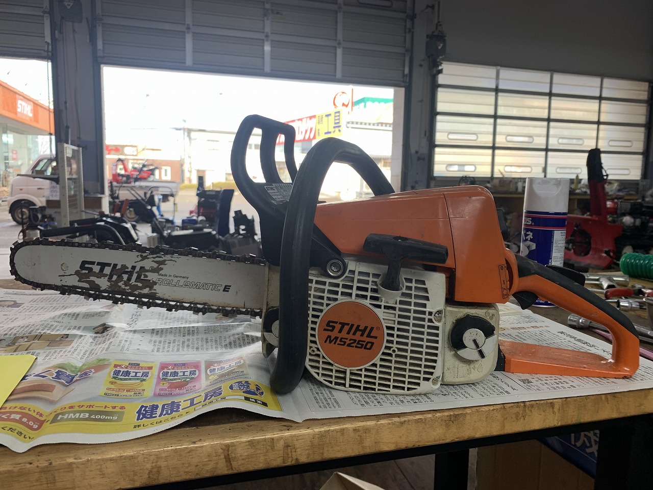 STIHL MS250 エンジンかかりが悪い、かかってもすぐに止まる。診断 ｜修理ブログ｜プラウ PLOW