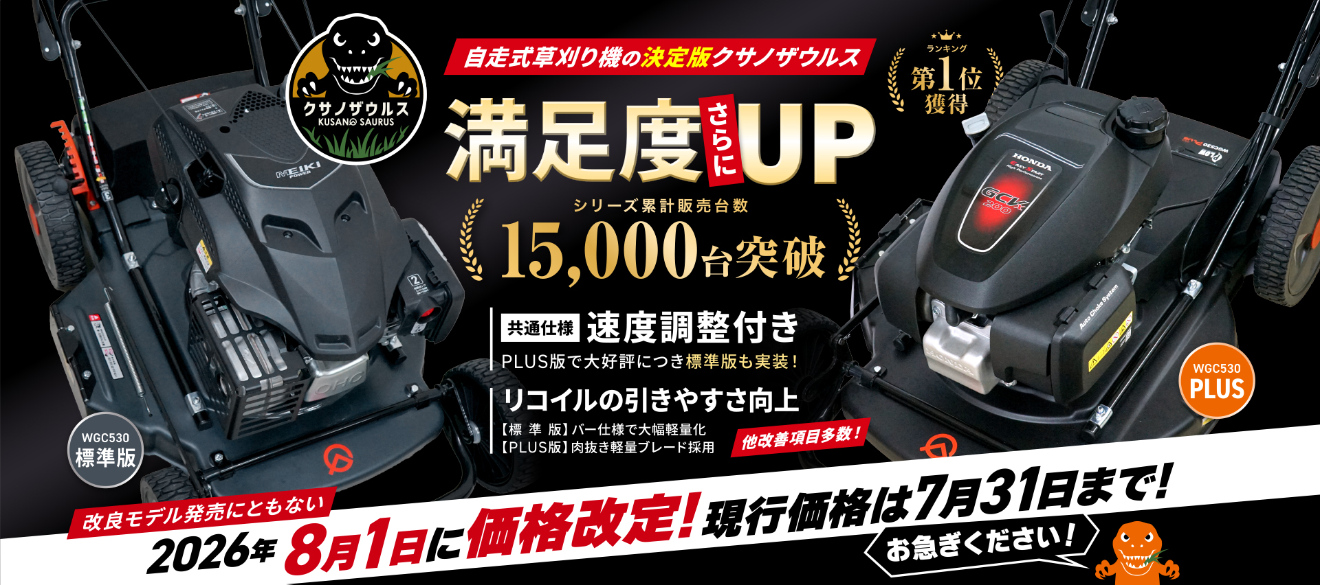 WGC530シリーズ、累計一万五千台達成！